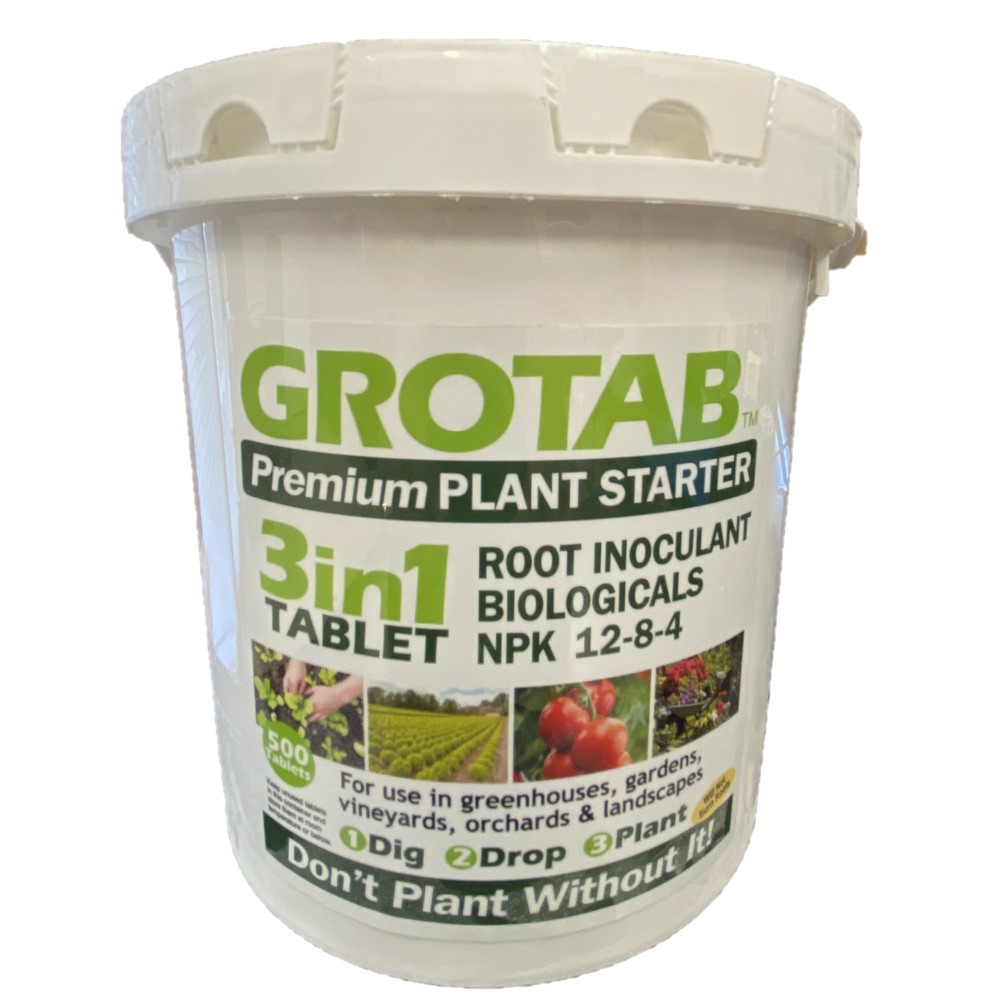 GROTAB Premium Plant Starter       NPK 12-8-4.  500 Tablets